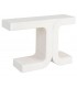 Consola ibicenca en blanco con diseño curvo madera DM elegante