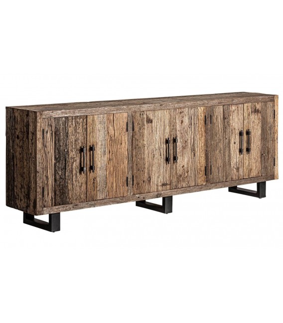 Aparador estilo boho madera mango seis puertas almacenaje grande