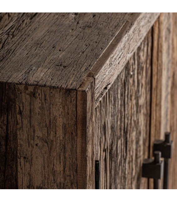 Aparador estilo boho madera mango seis puertas almacenaje grande 2
