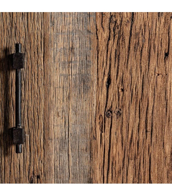 Aparador estilo boho madera mango seis puertas almacenaje grande 4
