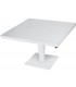 Mesa centro exterior aluminio blanco estilo ibicenco cuadrada