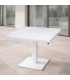 Mesa centro exterior aluminio blanco estilo ibicenco cuadrada mdmhogar