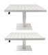 Mesa centro exterior aluminio blanco estilo ibicenco cuadrada 2