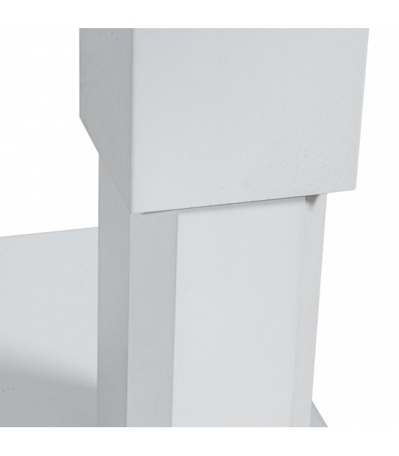 Mesa centro exterior aluminio blanco estilo ibicenco cuadrada 3