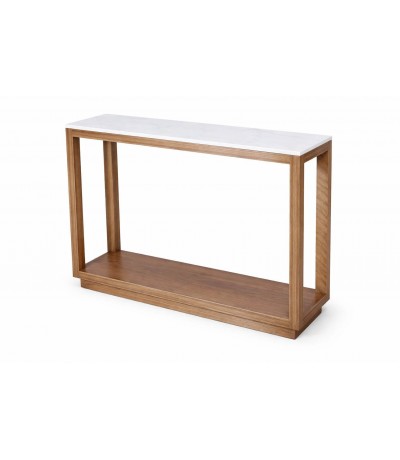 Consola entrada madera mango nogal blanca estilo boho elegante