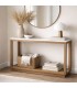 Consola entrada madera mango nogal blanca estilo boho elegante mdmhogar