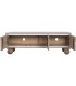 Mueble de TV madera acacia natural blanco boho chic artesanal 2