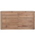 Cómoda madera reciclada nogal seis cajones estilo boho natural 2