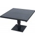 Mesa centro exterior aluminio negro cuadrada estilo industrial