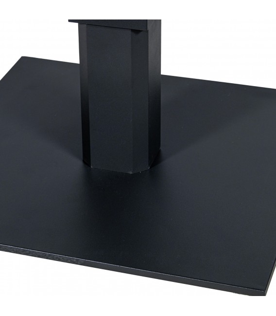 Mesa centro exterior aluminio negro cuadrada estilo industrial 3