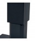 Mesa centro exterior aluminio negro cuadrada estilo industrial 4