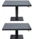 Mesa centro exterior aluminio negro cuadrada estilo industrial 2