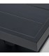 Mesa centro exterior aluminio negro cuadrada estilo industrial 6