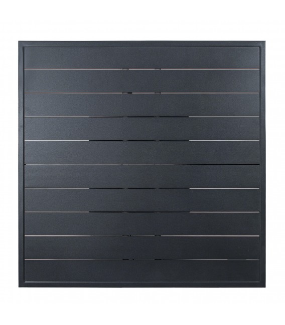 Mesa centro exterior aluminio negro cuadrada estilo industrial 7