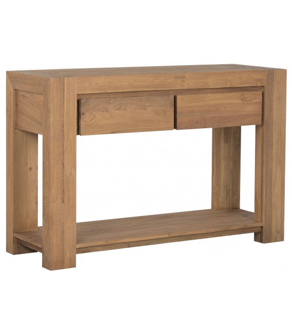 Consola entrada teca reciclada madera natural estilo boho 3