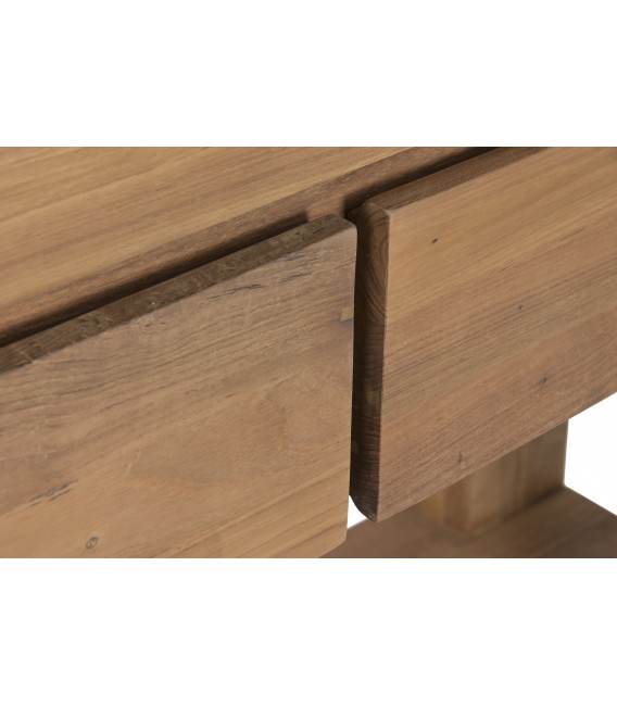 Consola entrada teca reciclada madera natural estilo boho 4