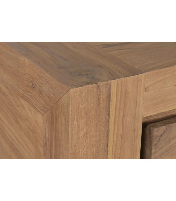 Consola entrada teca reciclada madera natural estilo boho 5
