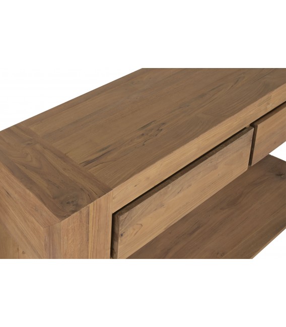 Consola entrada teca reciclada madera natural estilo boho 6