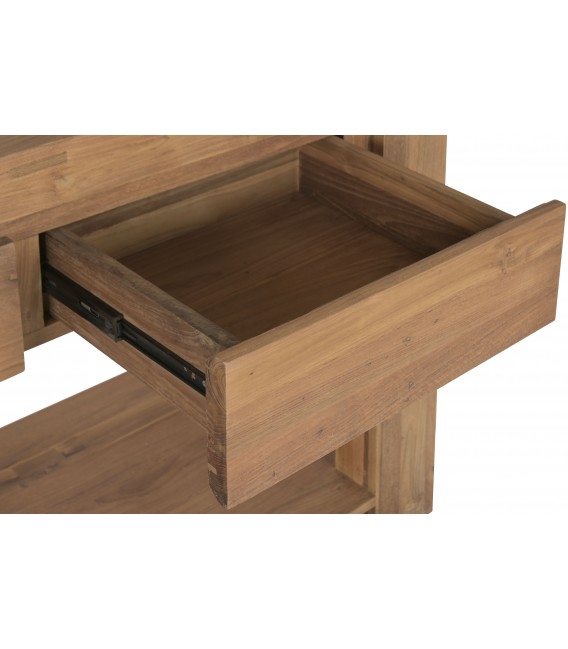 Consola entrada teca reciclada madera natural estilo boho 7