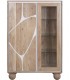 Armario alacena estilo boho de madera maciza de acacia natural 1