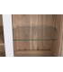 Armario alacena estilo boho de madera maciza de acacia natural 3