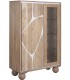 Armario alacena estilo boho de madera maciza de acacia natural