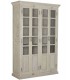 Vitrina grande de madera, 4 puertas acristaladas, estilo colonial.