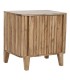 Mesita de noche de estilo boho en madera maciza natural de acacia