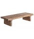 Mesa de centro rectangular de madera de teca maciza reciclada
