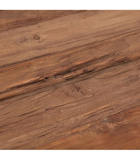 Mesa de centro rectangular de madera de teca maciza reciclada 2