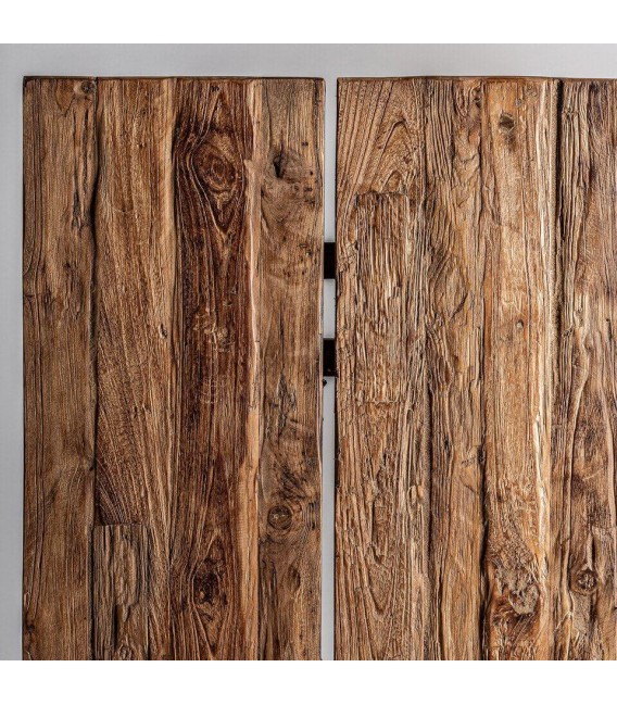 Mesa de centro rectangular de madera de teca maciza reciclada 5