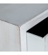 Consola de entrada estilo clásico pintada en madera blanca rozada 7