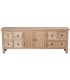 Mueble de TV madera paulownia maciza natural artesanal estilo boho 1
