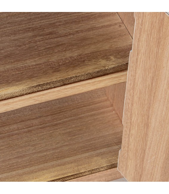 Mueble de TV madera paulownia maciza natural artesanal estilo boho 3