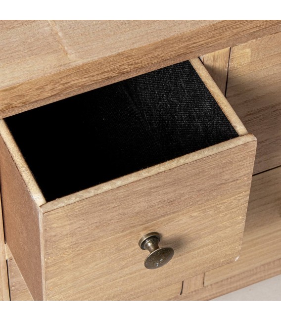 Mueble de TV madera paulownia maciza natural artesanal estilo boho 5