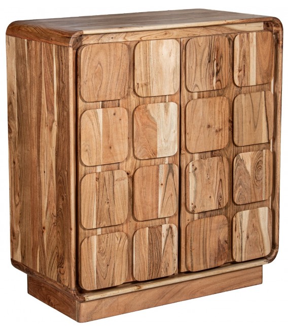 Taquillón estilo boho en madera natural de mango maciza artesanal