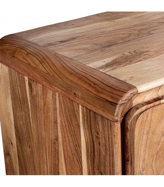 Taquillón estilo boho en madera natural de mango maciza artesanal 5