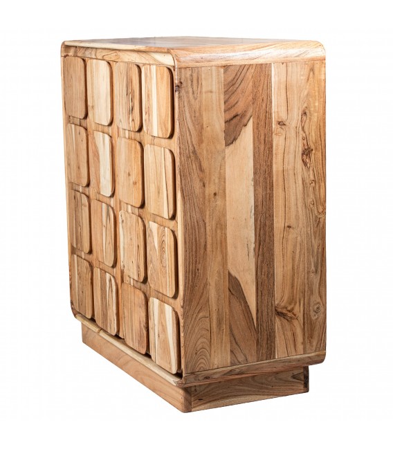 Taquillón estilo boho en madera natural de mango maciza artesanal 3