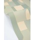 Papel pintado geométrico azul beige y dorado estilo art decó2