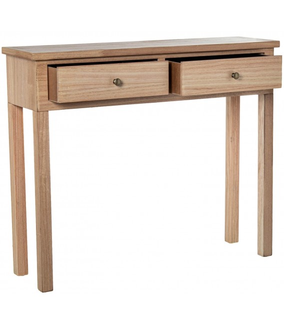 Consola de entrada estilo boho en madera maciza natural elegante 2