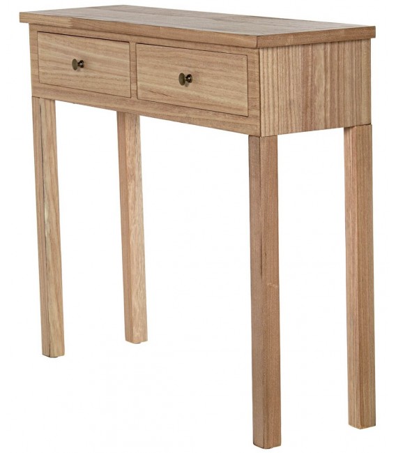 Consola de entrada estilo boho en madera maciza natural elegante 3
