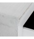Mesita de noche blanca decapé de madera con un cajón ibicenca 6