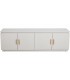 Mueble TV de madera crema de cuatro puertas estilo boho con dorado 1