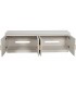 Mueble TV de madera crema de cuatro puertas estilo boho con dorado 3