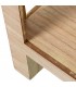 Mesita de noche de madera natural con un cajón boho envejecida  6