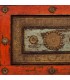 MESA DE CENTRO ARCON CUADRADA 100 X 100 X 47 RITUALS MADERA ROJA APLICACIONES METAL