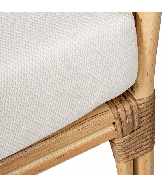 Set de exterior boho de sofá, sillones y mesa en ratán natural 3