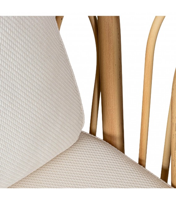 Set de exterior boho de sofá, sillones y mesa en ratán natural 7