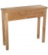 Consola de entrada con dos cajones en madera natural estilo boho