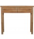 Consola de entrada con dos cajones en madera natural estilo boho  1